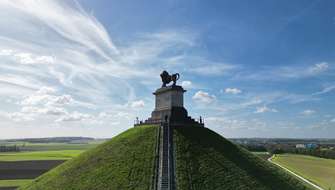 Wandelen langs de Leeuw van Waterloo.