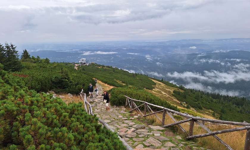 Wandelen in Szklarska Poręba, Polen.