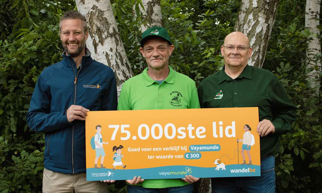 Wandelsport Vlaanderen vzw telt voortaan meer dan 75.000 leden.