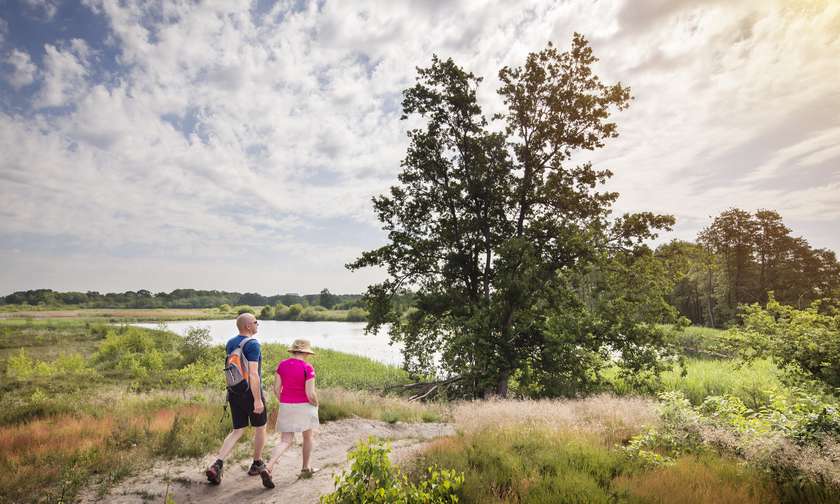 Wandelen in het natuurgebied De Wijers in Limburg.