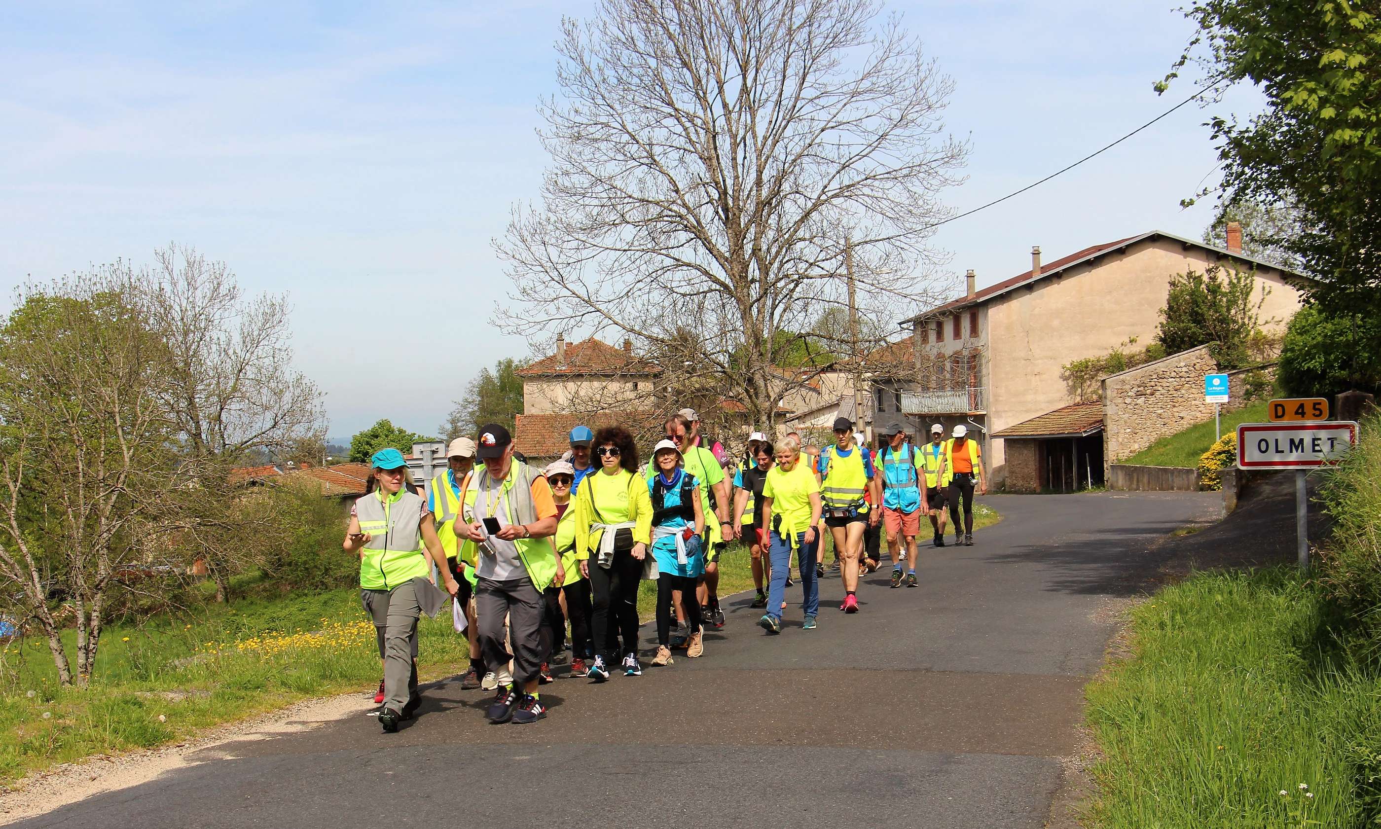 Verkeersregels wandelen in groep.