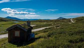 Wandelroute in Noorwegen naar de hut van Peer Gyn, Rondane.