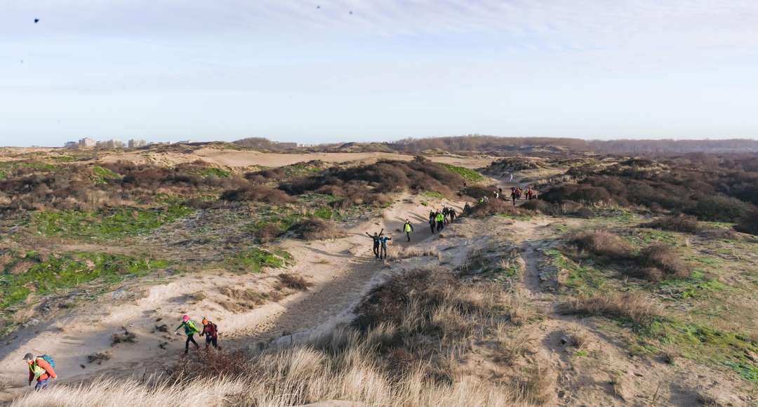 Wandelen op een trailwalk.