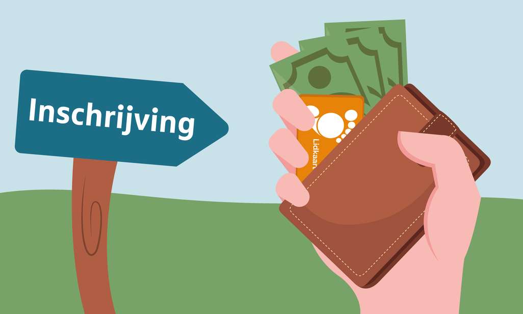 Inschrijving bij een wandeltocht