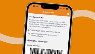 voorkeurslocatie op de app